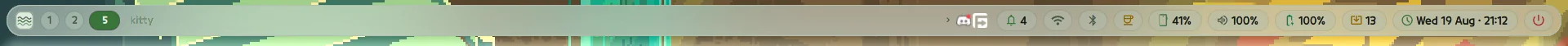 The bar as one continuous strip across the top of the screen