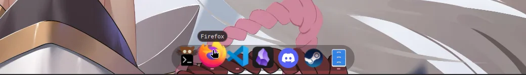 The Dock tab, with edge, icon size and behaviour controls